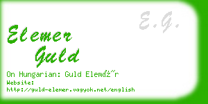 elemer guld business card